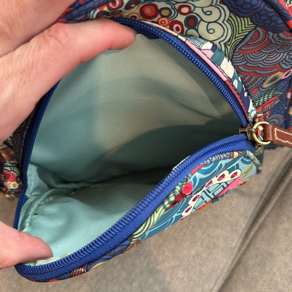 Oilily home windows floral corduroy mini backpack purse bag - Picture 5 of 7